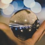 crystal ball on person s hand